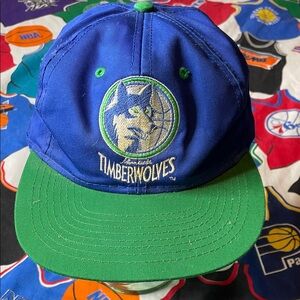 Vintage NBA Minnesota Timberwolves Old Logo SnapBack Hat